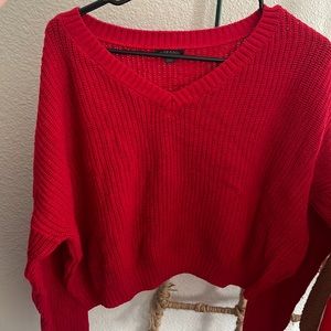 Long sleeve red sweater